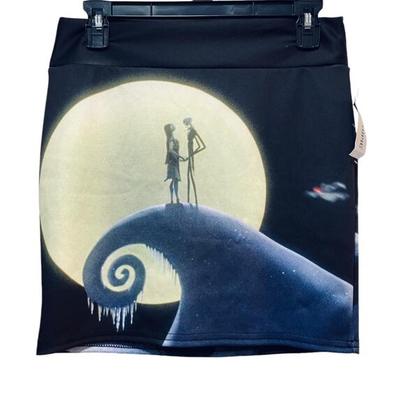 Hot Topic S small Nightmare Before Christmas Jack Sally Mini Skirt Halloween New - Picture 1 of 3